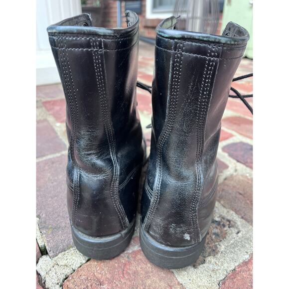 BF Goodrich Vintage Black Leather Military Combat Boots Mens Size 7.5R 1972 - Picture 5 of 8